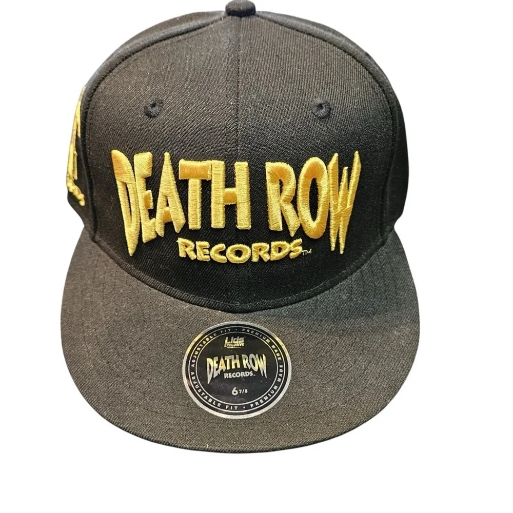 Sz 6 7/8 Black and Gold Death Row Records Hat